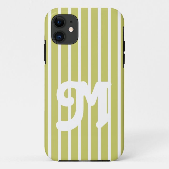 Capa Para iPhone 11 Khaki Safari Stripe (Verso)