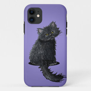 Capa Para iPhone 11 KiniArt Black Persian Cat
