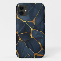 Capa Para iPhone 11 Kintsugi Dark Blue