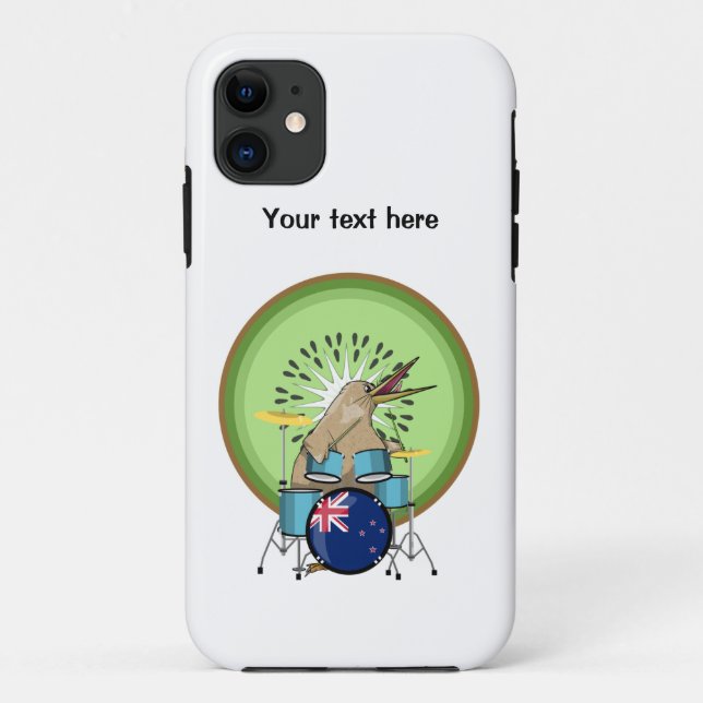 Capa Para iPhone 11 Kiwi Drumming Música Nova Zelândia (Verso)