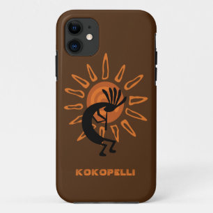 Capa Para iPhone 11 Kokopelli Sun Sudoeste Russo Brown