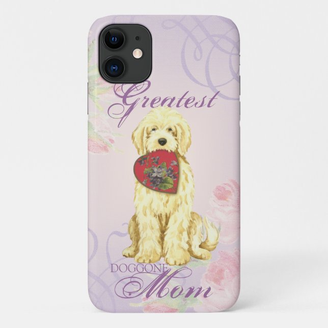 Capa Para iPhone 11 Komondor Heart Mãe (Verso)