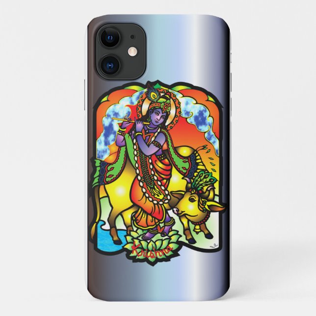 Capa Para iPhone 11 Krishna - Deuses e Deidades (Verso)