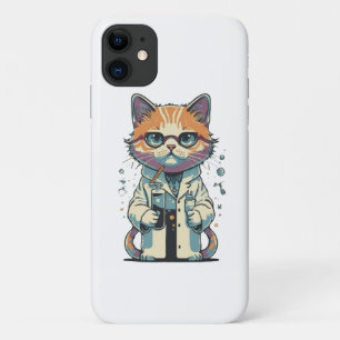Capa Para iPhone 11 Laboratório de Gatos Focado