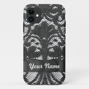 Capa Para iPhone 11 Laço preto personalizado
