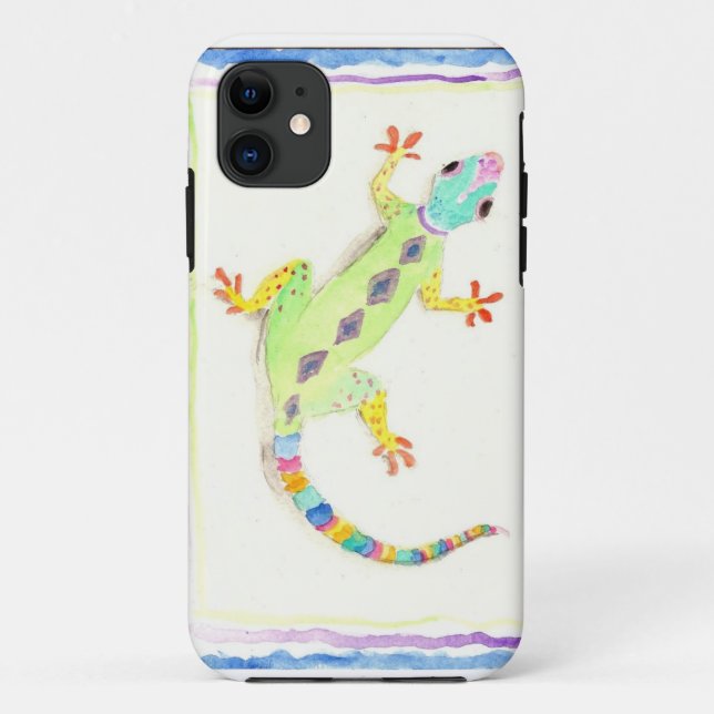 Capa Para iPhone 11 Lagarto Pintado (Verso)