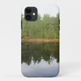 Capa Para iPhone 11 Lago de Reflexão da Árvore do Pinheiro