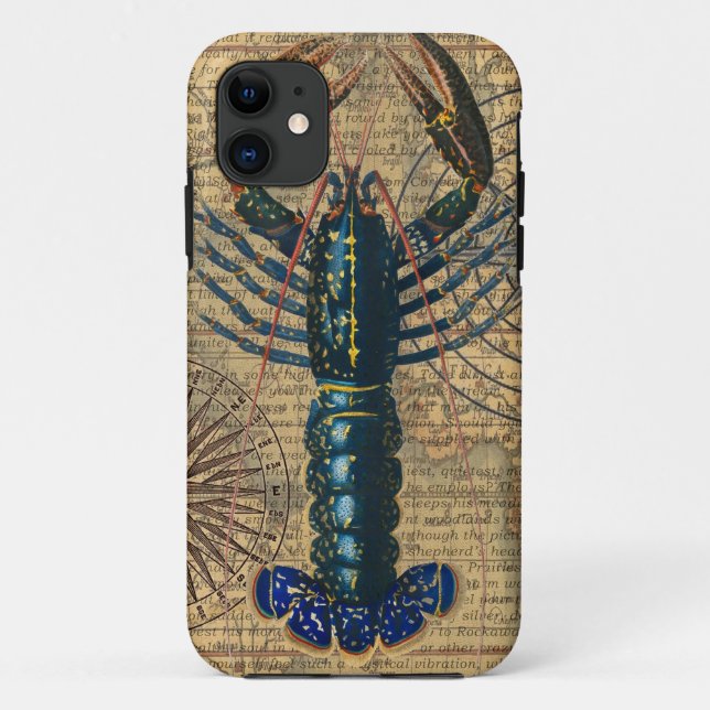 Capa Para iPhone 11 Lagostim Marisco Marisco Maine Oceano Clássico (Verso)