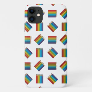 Capa Para iPhone 11 Lápis de Coloração do Arco-Íris