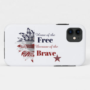 Capa Para iPhone 11 Lar dos livres por causa dos bravos,  