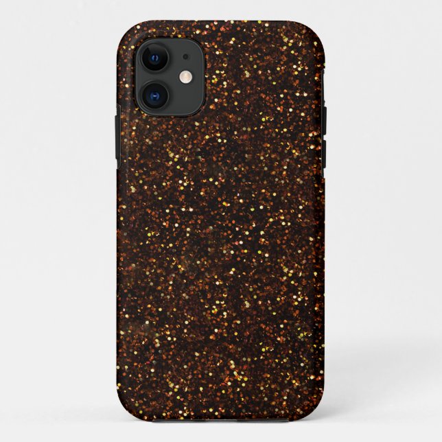 Capa Para iPhone 11 Laranja de Bronze escuro (Verso)