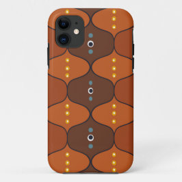 Capa Para iPhone 11 Laranja De Onda Retroativa