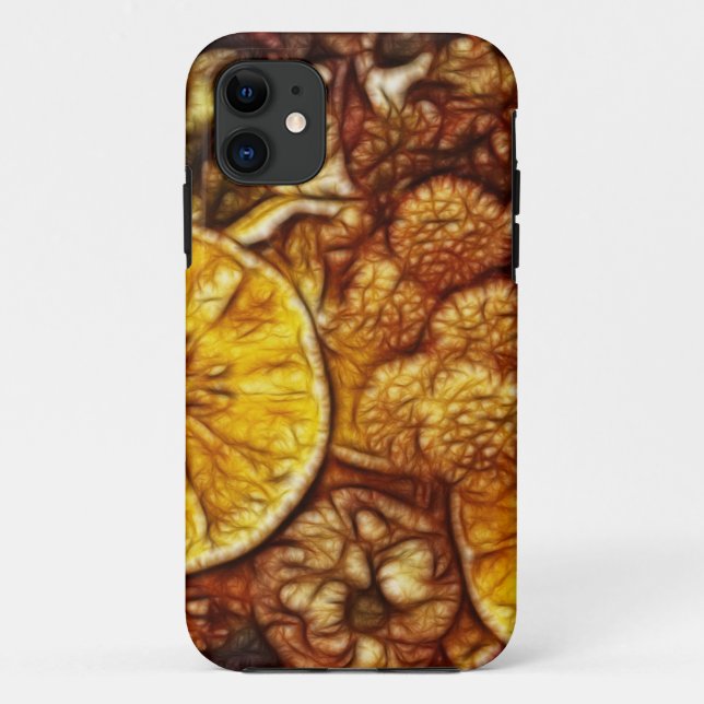 Capa Para iPhone 11 Laranjas de Potpourri Fractais (Verso)