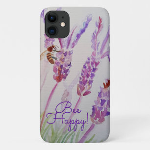 Capa Para iPhone 11 Lavanda Bebê Feliz Flor Aquarela
