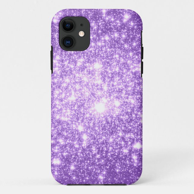Capa Para iPhone 11 Lavanda Purple Stars (Verso)