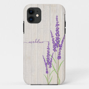 Capa Para iPhone 11 Lavanda Rústica Botânica Personalizado