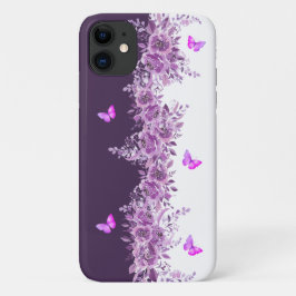 Capa Para iPhone 11 Lavender Botanical Blooms Phone Case