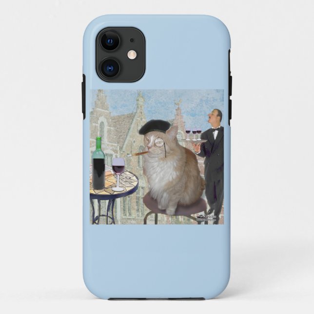 Capa Para iPhone 11 Le Cat du Cafe (Verso)