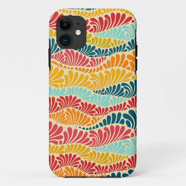 Capa Para iPhone 11 Leafy Mosaic (Verso)