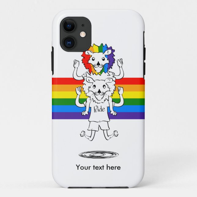 Capa Para iPhone 11 Leão com Orgulho gay Maneira Ombro (Verso)