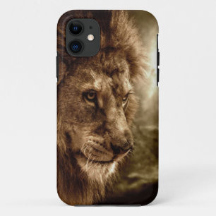Capa Para iPhone 11 Leão contra o céu tormentoso