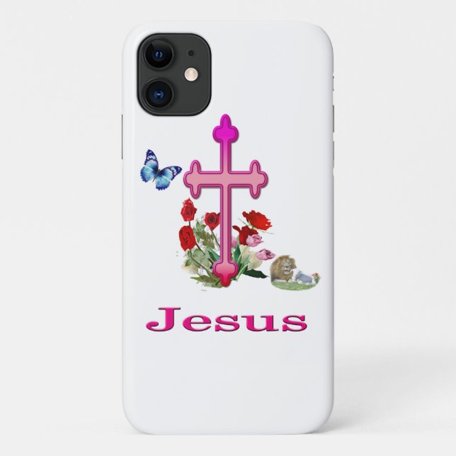 Capa Para iPhone 11 Leão e cordeiro (Verso)