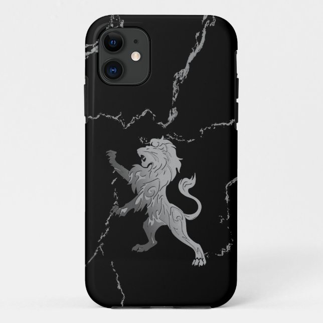 Capa Para iPhone 11 Leão Real Prateado (Verso)