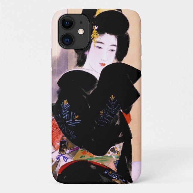 Capa Para iPhone 11 Legal arte tradicional japonesa de gueixa (Verso)