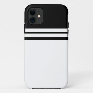 Capa Para iPhone 11 Legal desportivo Colorblock Branco Duplo Stripes
