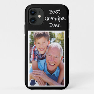 Capa Para iPhone 11 Legal Melhor Avô Alguma Foto Personalizada Preta