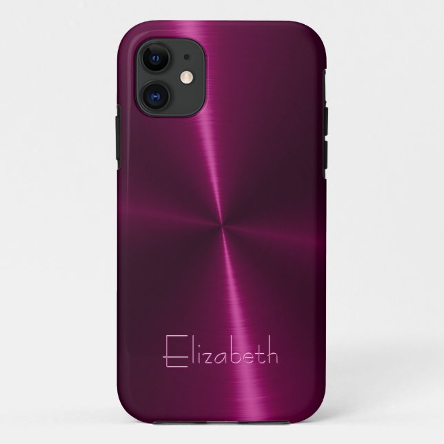 Capa Para iPhone 11 Legal metal brilhante radial de aço (Verso)