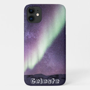 Capa Para iPhone 11 Legal paisagem da Montanha Galáxia Personalizada