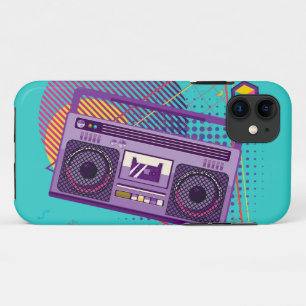 Capa Para iPhone 11 Leitor de cassetes de rádio portátil Funky dos a