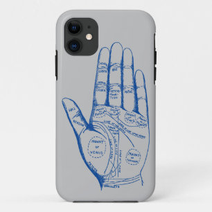 Capa Para iPhone 11 Leitura de Palm do Gráfico de Palmísica de Vintage