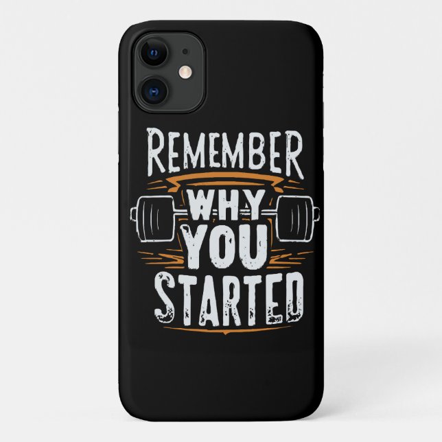 Capa Para iPhone 11 Lembre-se Por que você começou (Verso)