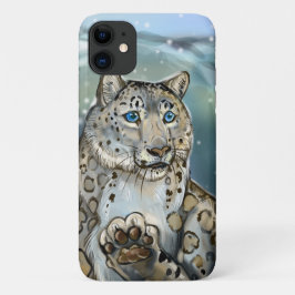Capa Para iPhone 11 Leopardo-da-neve ~capas de iphone