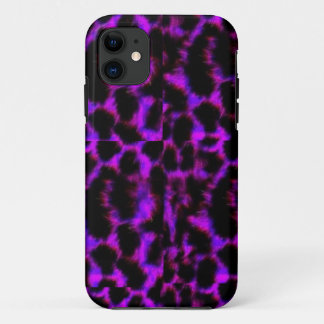 Capa Para iPhone 11 Leopardo de neve roxo