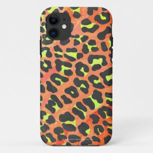 Capa Para iPhone 11 Leopardo Laranja e Impressão amarelo