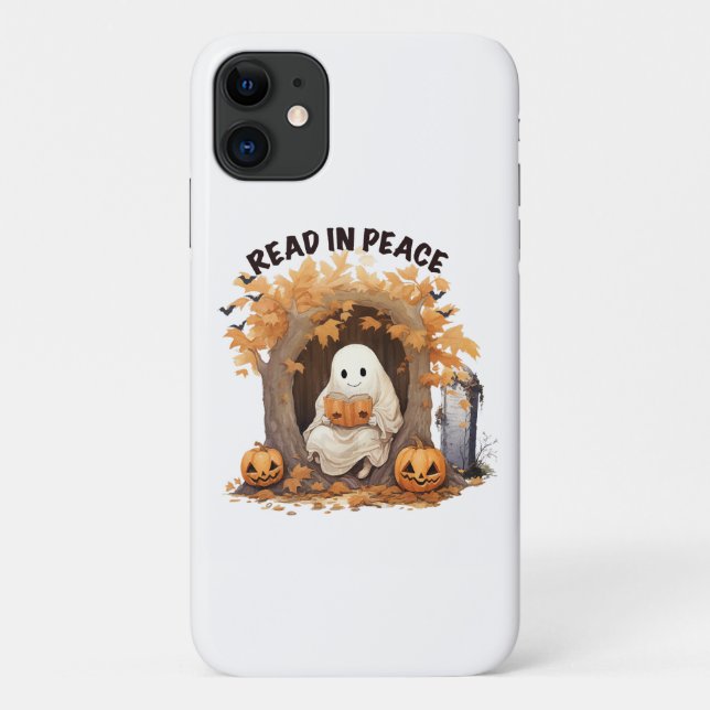 Capa Para iPhone 11 Ler em Paz Fantasma Boo (Verso)