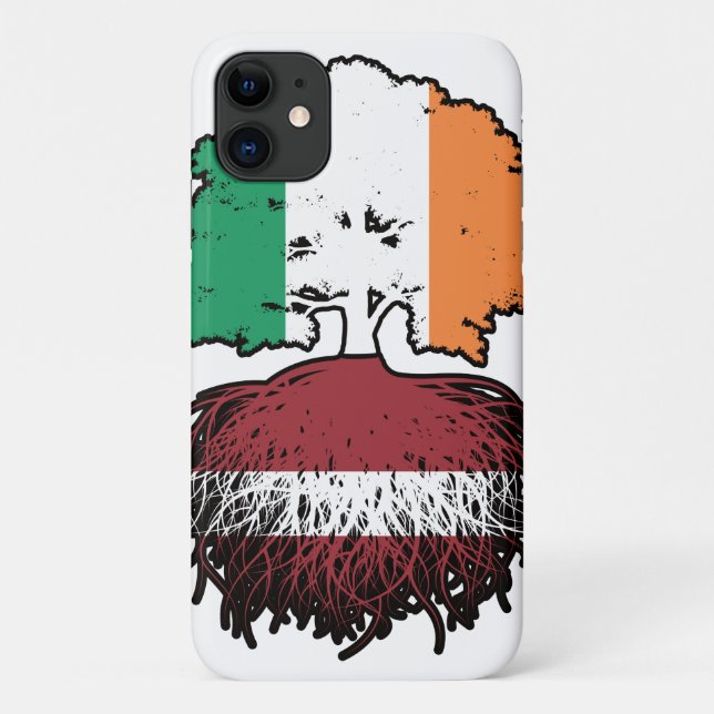 Capa Para iPhone 11 Letónia Irlanda Irlanda, Irlanda, Irlanda, Tree Ro (Verso)