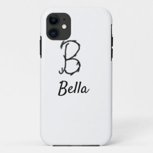 Capa Para iPhone 11 Letra B monograma preto minimalista simples adicio