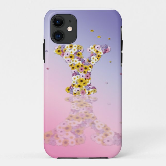 Capa Para iPhone 11 Letra de Flor z (Verso)