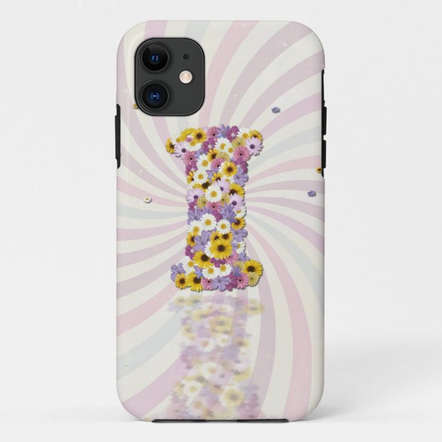Capa Para iPhone 11 Letra I Flor (Verso)