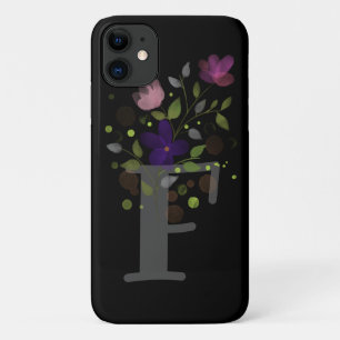 Capa Para iPhone 11 Letra inicial F Plus Floral Design