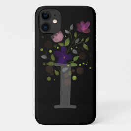 Capa Para iPhone 11 Letra inicial I + Design floral