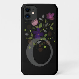 Capa Para iPhone 11 Letra inicial O Plus Floral Design