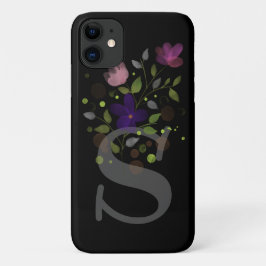 Capa Para iPhone 11 Letra inicial S Plus - Design floral