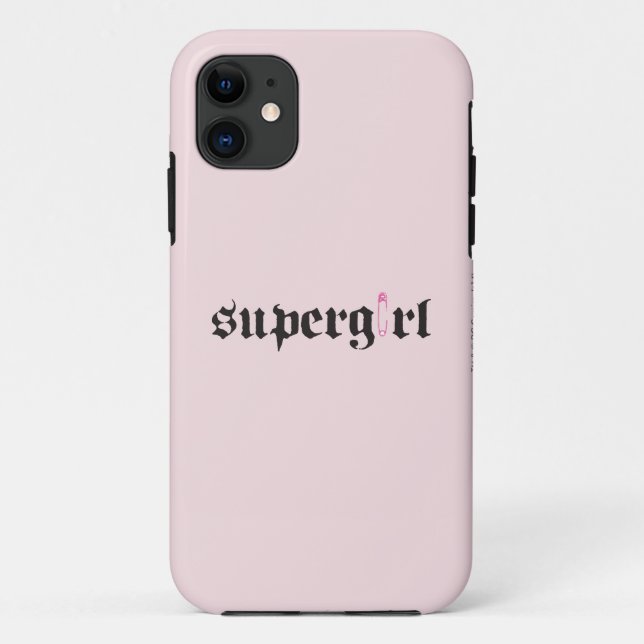 Capa Para iPhone 11 Letra Pin de Segurança da Supergirl (Verso)