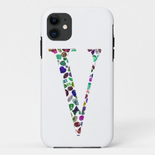 Capa Para iPhone 11 Letra V Monograma