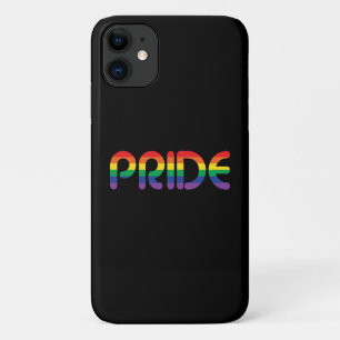 Capa Para iPhone 11 Letras Balões do Orgulho do Arco-Íris